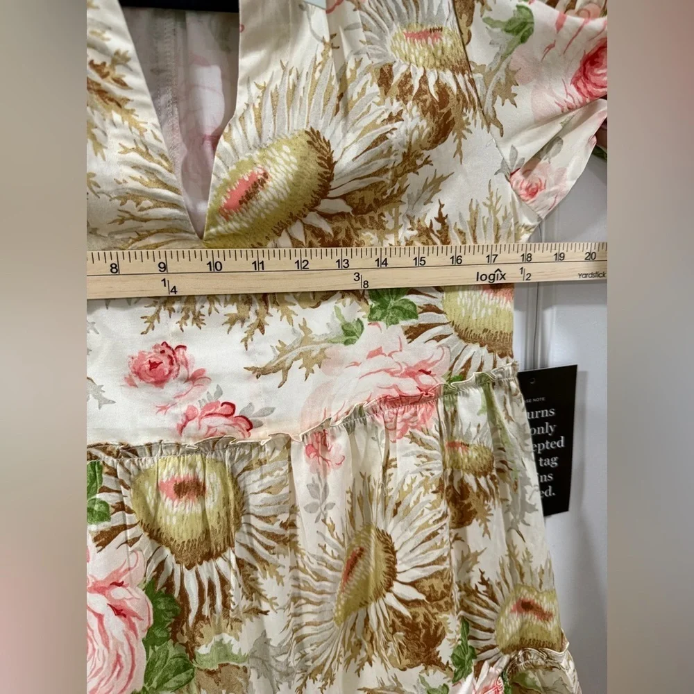 Tuckernuck Crawford Dress XS | Sun-Faded Floral Ruffle Midi $188 NWT - Picture 13 of 16